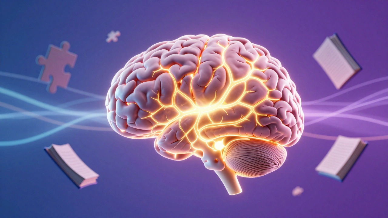 Abstract brain visualization showing neural connections and memory consolidation.