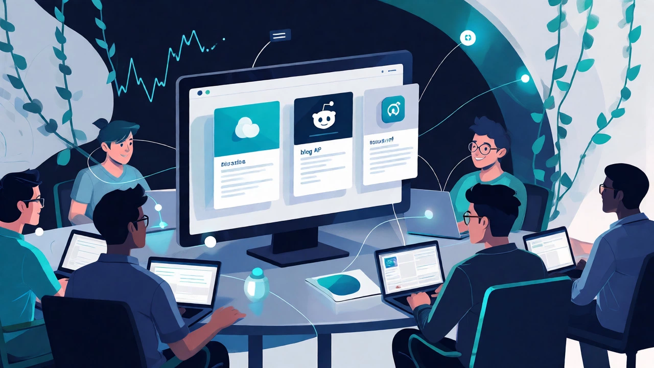 Virtual network of developers sharing projects and community support
